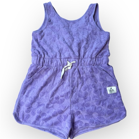 Cotton on kids size 8 Purple Floral Textured Romper - Picture 1 of 3